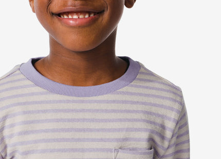children's shirt with purple stripes