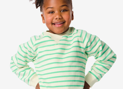 children's sweater stripes green