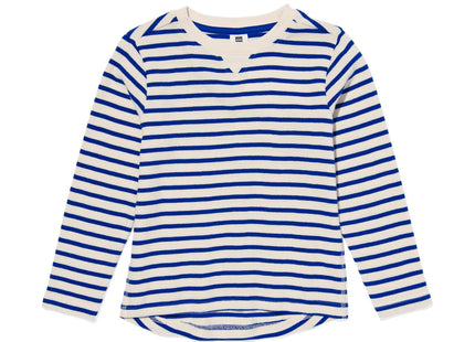 kinder shirt met strepen blauw