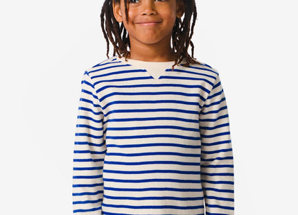 kinder shirt met strepen blauw