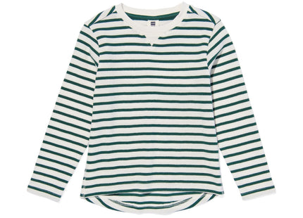 children's shirt with green stripes