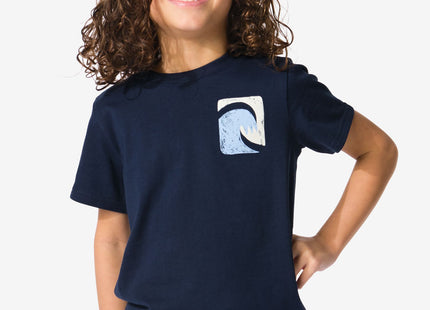 kinder t-shirt eiland - 2 stuks blauw