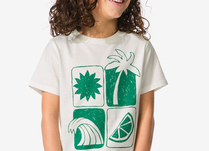 kinder t-shirt palmbomen - 2 stuks groen