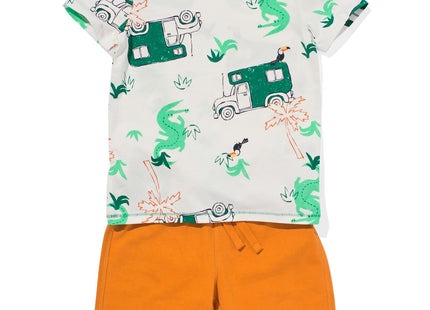 children's clothing set t-shirt and shorts holiday brown