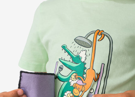 children's t-shirt with crocodile green