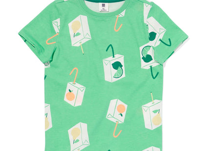 children's t-shirt drinking green