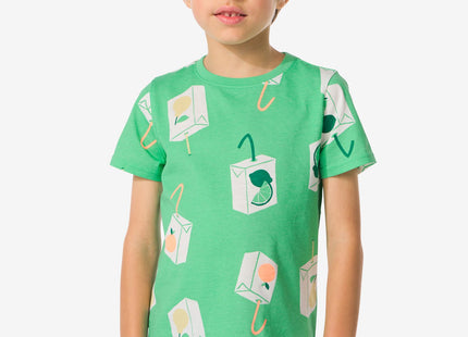 children's t-shirt drinking green