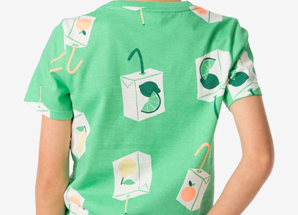 children's t-shirt drinking green