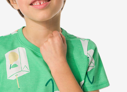 children's t-shirt drinking green