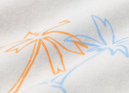 children's t-shirt tropical island white