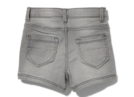 kindershort denim grijs