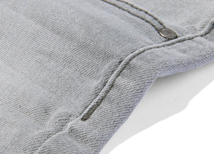 kindershort denim grijs