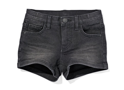 kindershort denim zwart