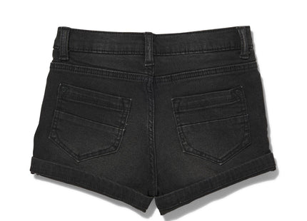 kindershort denim zwart