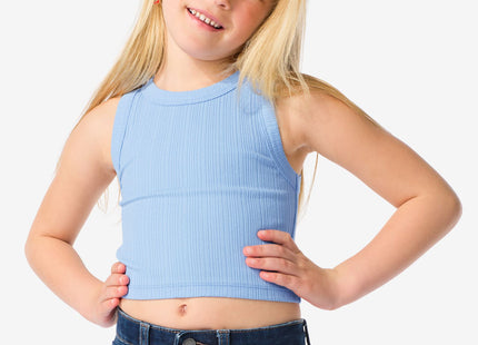 kinder croptop rib  blauw  Dutchshopper