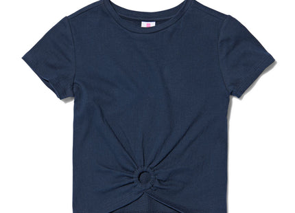 kinder t-shirt met ring donkerblauw  Dutchshopper