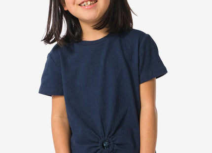 kinder t-shirt met ring donkerblauw  Dutchshopper