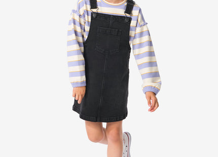 kinder salopette-jurk denim zwart  Dutchshopper