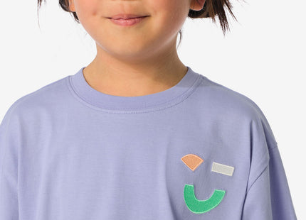 kinder t-shirt knipoog lila