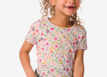 kinder t-shirt met bloemen roze  Dutchshopper