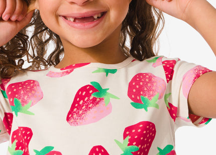 kinder t-shirt met aardbeien perzik  Dutchshopper