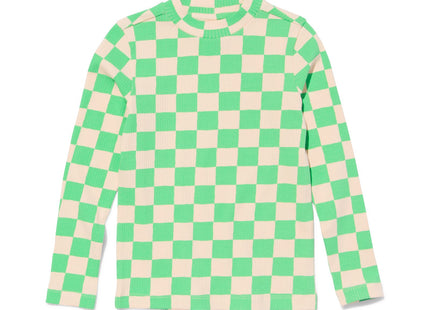 kinder shirt met ribbels groen