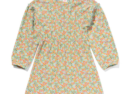 kinderjurk rib bloemen multicolor