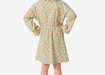 kinderjurk rib bloemen multicolor