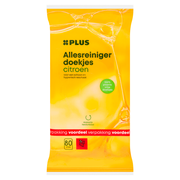 Allesreinigerdoekjes lemon plasticvrij