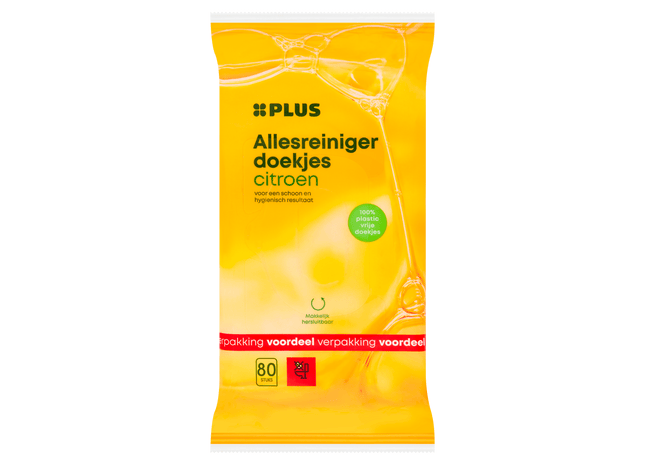 Allesreinigerdoekjes lemon plasticvrij
