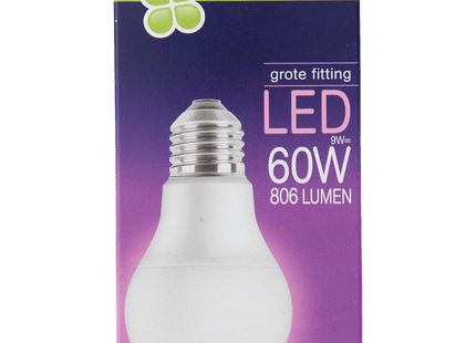 LED 60W std E27 grote fitting mat