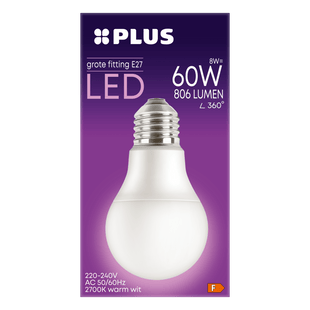 LED 60W std E27 grote fitting mat