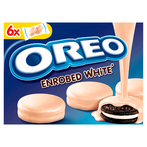 Oreo-Kekse umhüllt mit weißer Schokolade