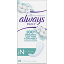 Always Daily 100% organic normal pantyliners