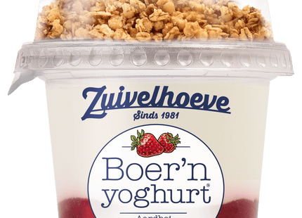 Zuivelhoeve Boer'n Yoghurt muesli aardbei  Dutchshopper