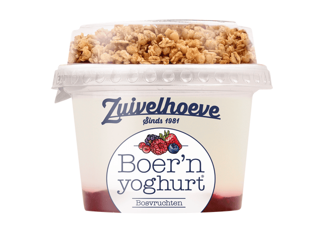 Zuivelhoeve Boer'n Yoghurt muesli bosvruchten