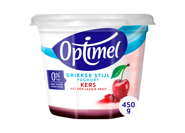 Optimel Yoghurt Griekse stijl kers 0% vet