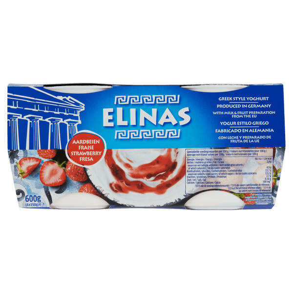 Elina's Greek style strawberry yogurt 4-pack