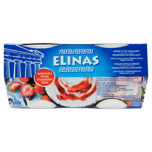 Elinas Griekse stijl yoghurt aardbei 4-pack  Dutchshopper