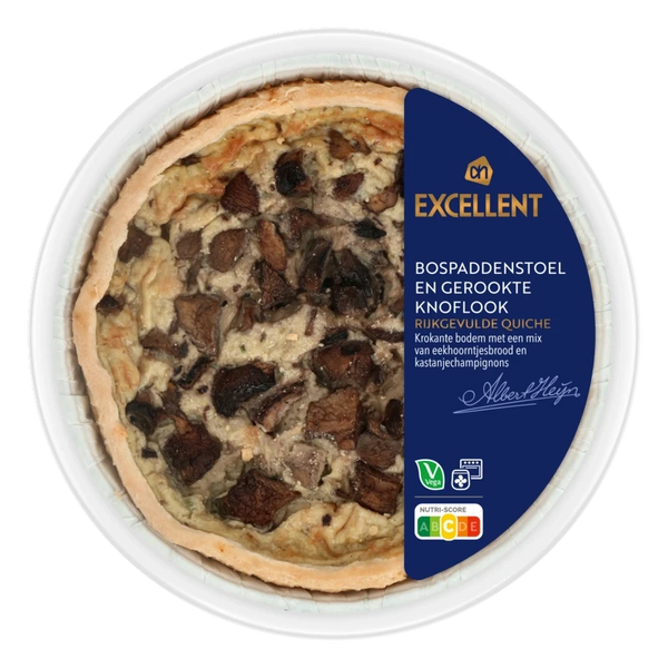 Excellent Quiche bospaddenstoel gerookte knoflook