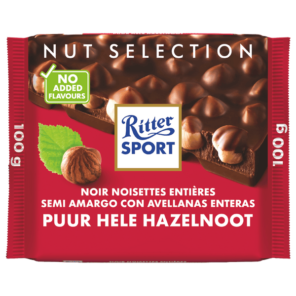 Ritter Sport Dunkle Vollmilch mit ganzen Haselnüssen