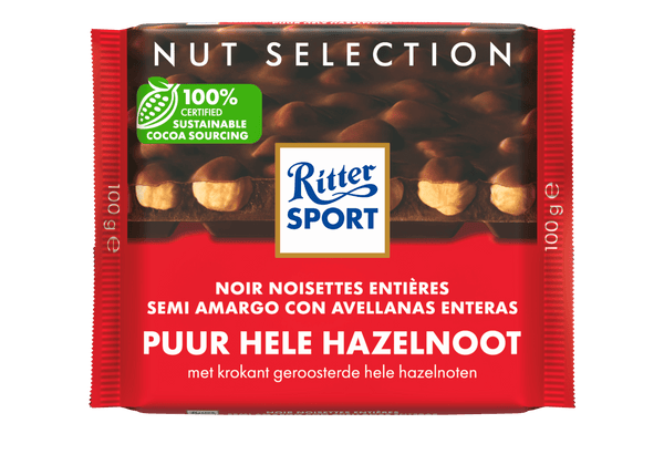 Ritter Sport Dunkle Vollmilch mit ganzen Haselnüssen
