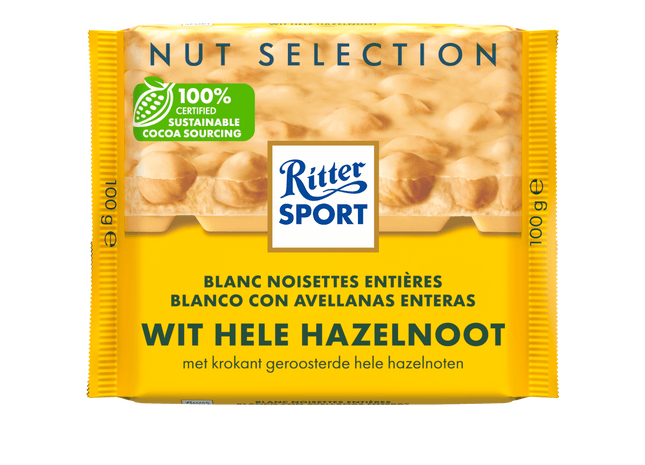 Ritter Sport Wit hele hazelnoot