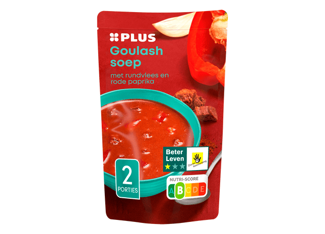 Soep in zak goulashsoep