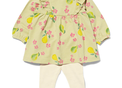 baby set jurk met legging lichtgroen