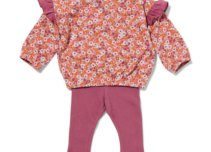 clothing set baby leggings and sweater pink