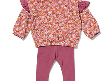 clothing set baby leggings and sweater pink