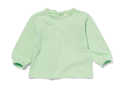 baby shirt with embroidery light green