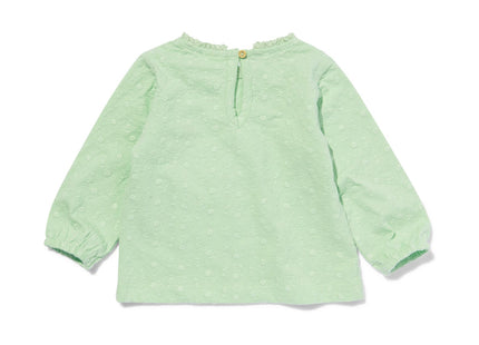 baby shirt with embroidery light green
