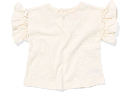 baby t-shirt broderie  gebroken wit